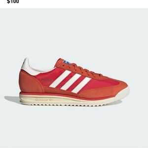 Adidas Red and White Retro Sneakers